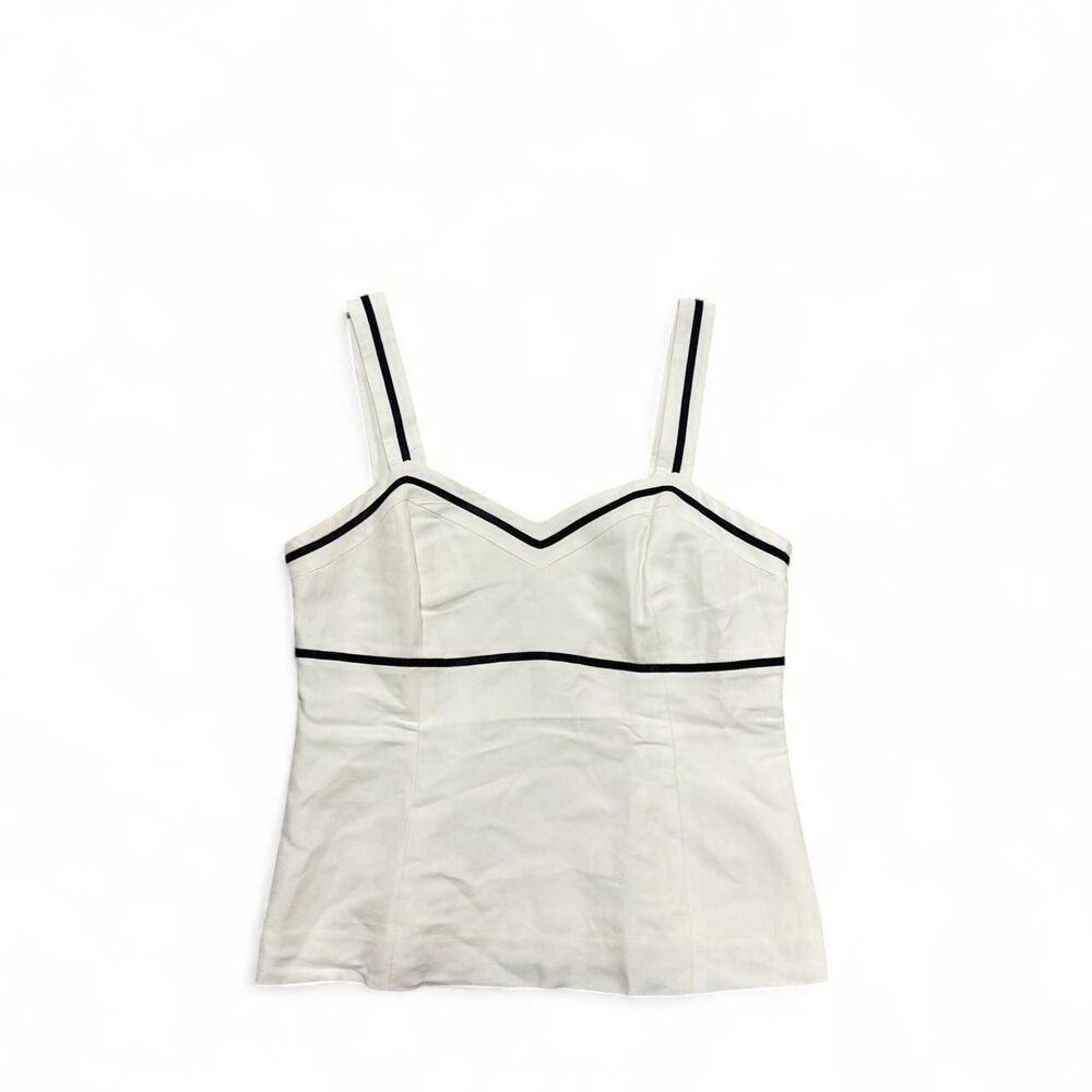 Loft Women's White and Black Crop-top